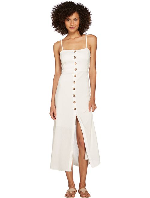 Vestido Midi em Linho Liso