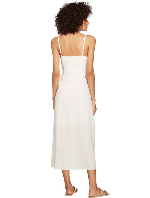 Vestido Midi em Linho Liso