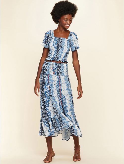 Saia Midi Estampada Minca