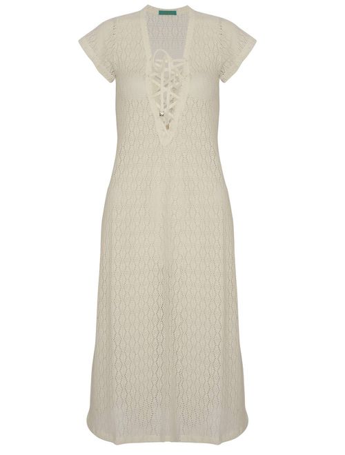 Vestido Midi com Amarração Tela