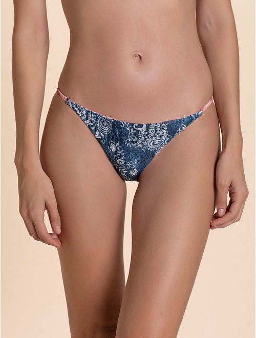 Tanga Lateral Estreita Estampada Palmar