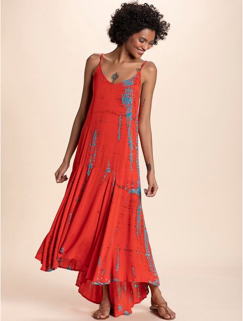 Vestido Longo Multi Tie Dye