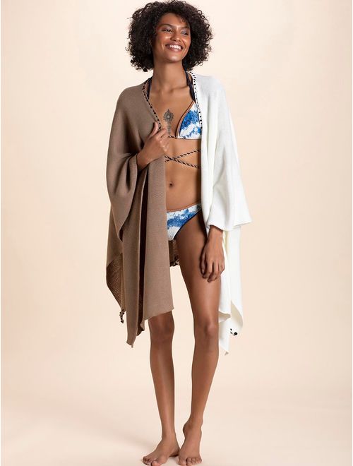 Poncho em Tricot Barva