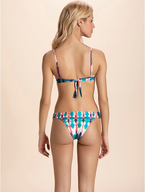 Top Meia Taça Estampada Conchal + Tanga Lateral Média Estampada Conchal