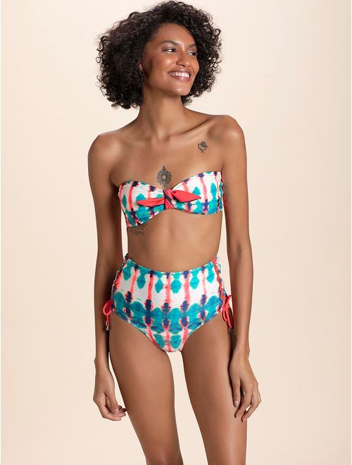 Top Faixa Estampado Conchal + Hot Pants Estampado Conchal
