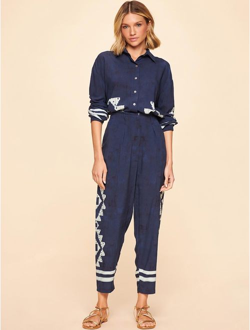 Camisa Manga Longa  + Calça Estampada Ginga