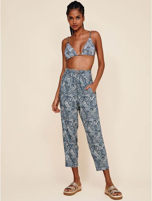 Calça de Linho Estampada Nusa