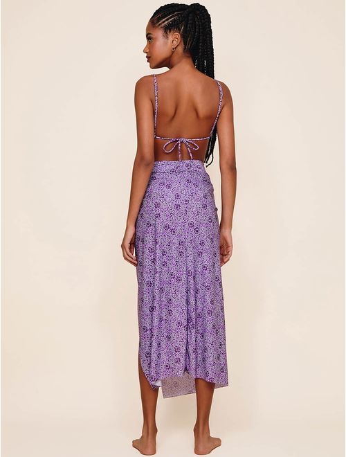 Saia Midi Estampada Raya