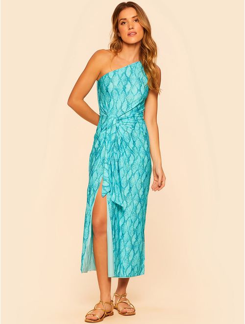 Vestido Midi Estampado Pantai