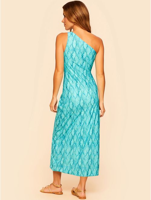 Vestido Midi Estampado Pantai