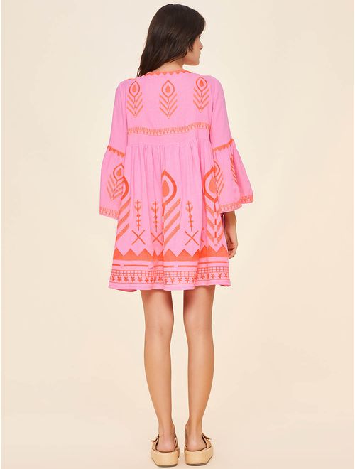 Kaftan Bordado Em Linho Kandara