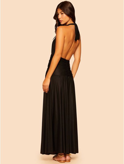 Vestido Longo Frente Única Lampu