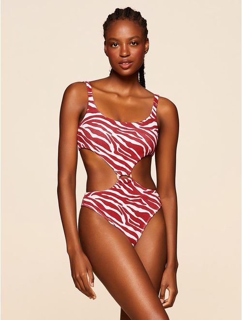 Maiô Cut Out Estampado Soleado