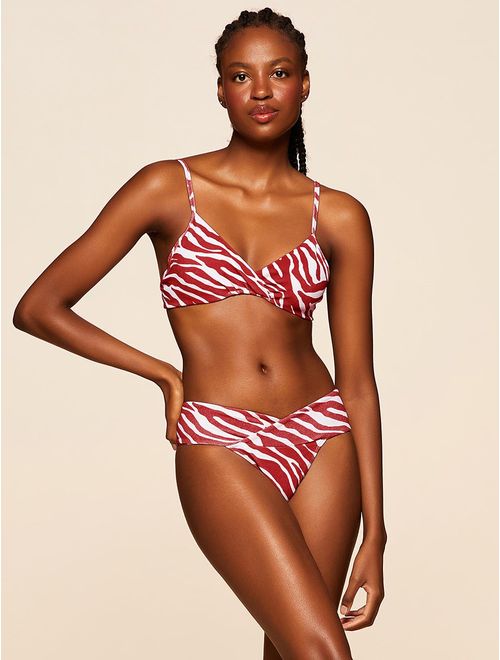 Top Meia Taça  + Tanga Faixa Estampada Soleado