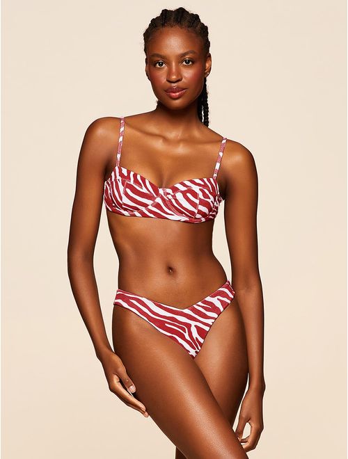 Top Meia Taça + Tanga Asa Delta Estampada Soleado