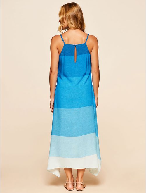 Vestido Midi Estampado Punta