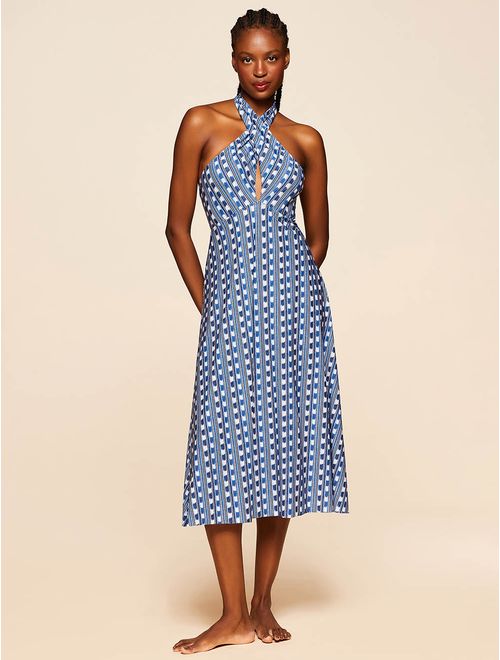 Vestido Midi Estampado Montevidéu