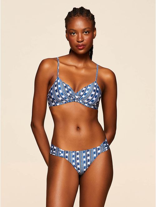 Top Meia Taça + Tanga Lateral Média Estampado Montevidéu
