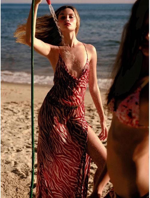 Vestido em Viscose com Seda Soleado