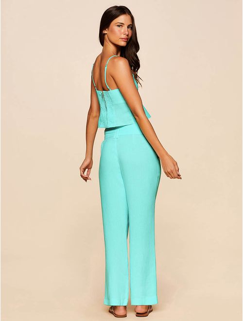 Cropped Regata em Linho Lisos La Barra