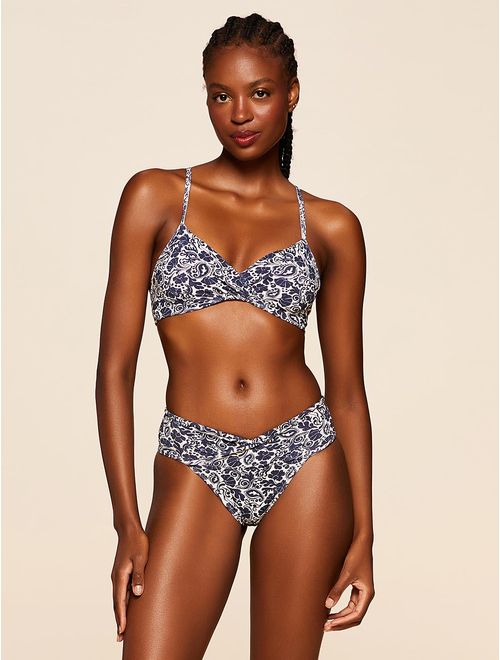 Top Meia Taça + Tanga Lateral Larga Estampada Sueños