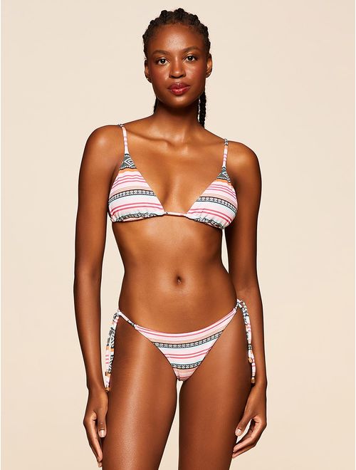 Top Cortininha Estampado + Tanga Amarradinha Estampada Encanto
