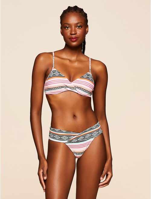 Top Meia Taça + Tanga Faixa Estampada Encanto