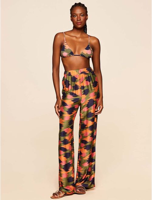 Calça Reta com Seda Del Toro