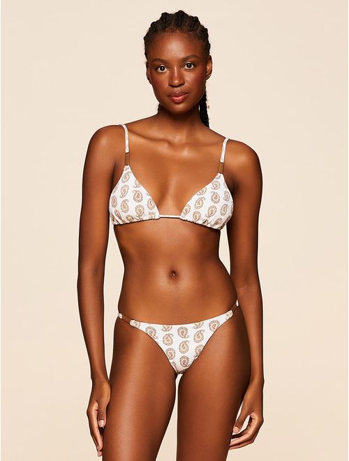 Top Cortininha + Tanga Lateral Estreita Estampada Arena