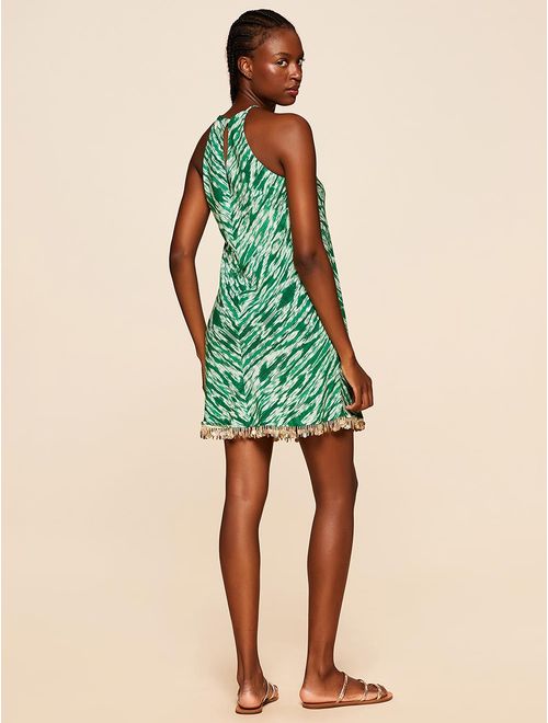 Vestido Curto Estampado Playa