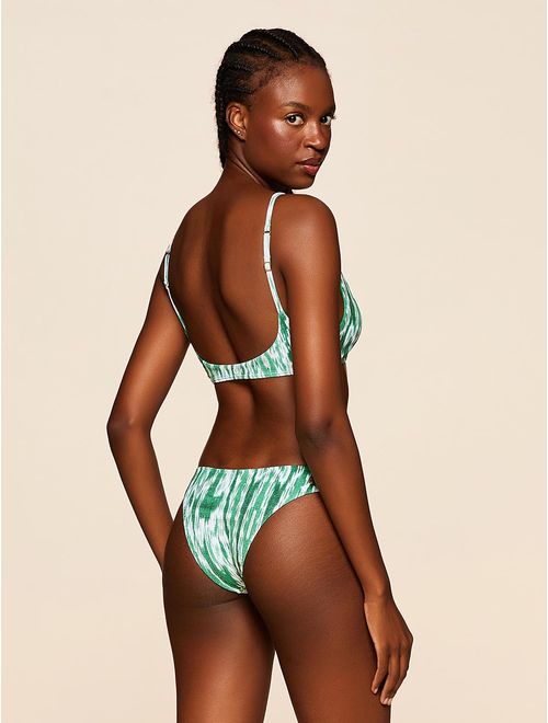 Top Faixa + Tanga Lateral Média Estampada Playa