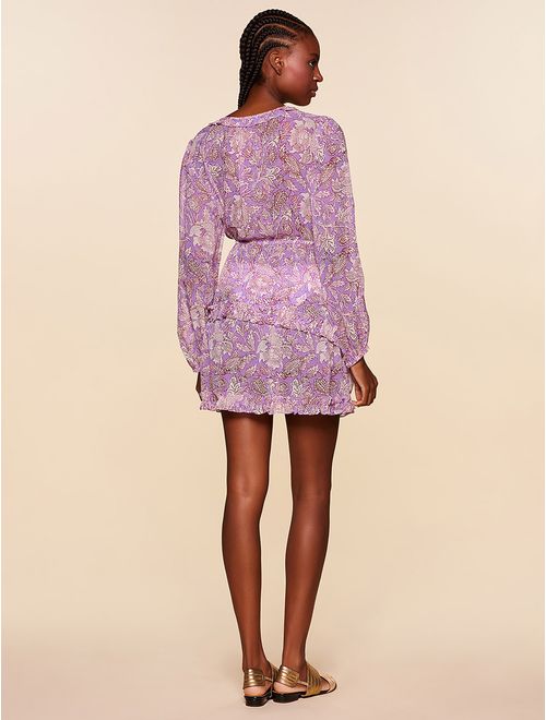 Vestido Curto Estampado Las Flores
