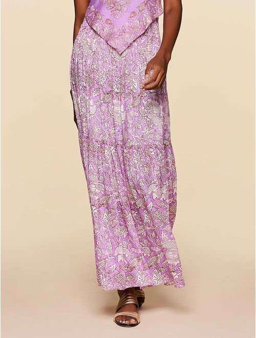 Saia Longa Estampada Las Flores