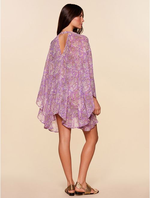 Kaftan Curto Estampado Las Flores