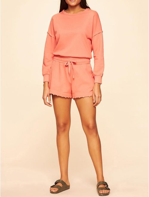Blusa Lisa de Moletom Básico Mar