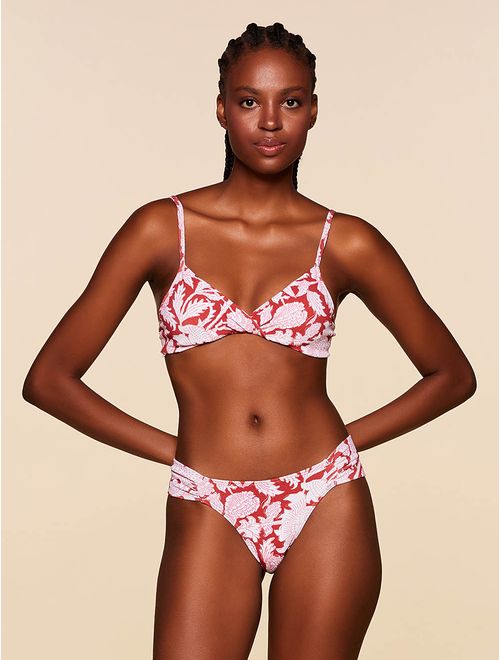 Top Meia Taça + Tanga Lateral Larga Estampada Radiante