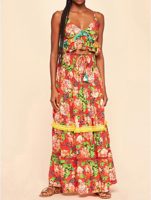 Cropped Regata Estampado Chita