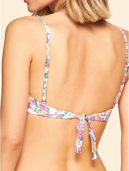 Top Meia Taça Estampado Bronzeada