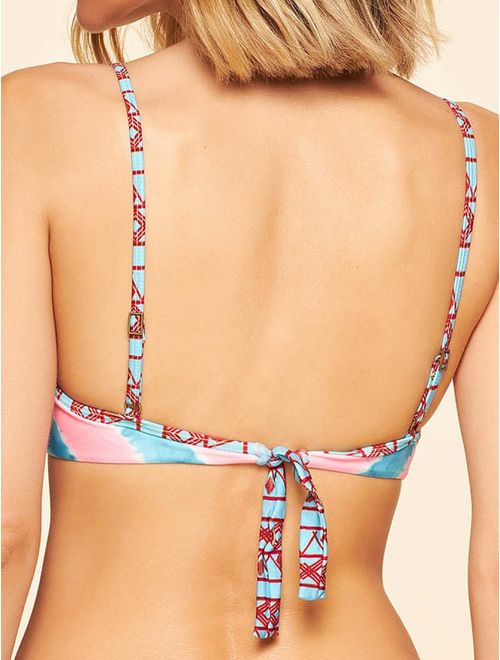 Top Meia Taça Estampado Pôr do Sol