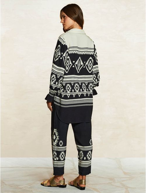 Camisa em Linho Lisos Navajo Black
