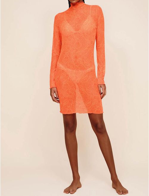 Vestido Tule Manga Longa Kayoa