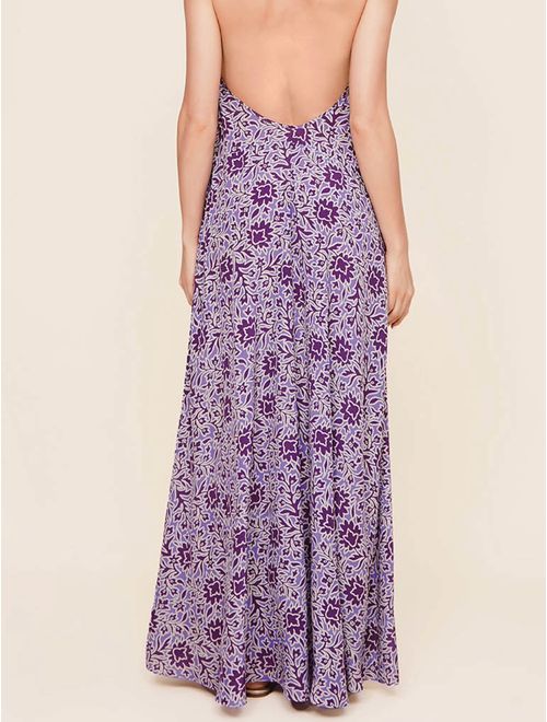 Vestido Longo Em Seda Raya