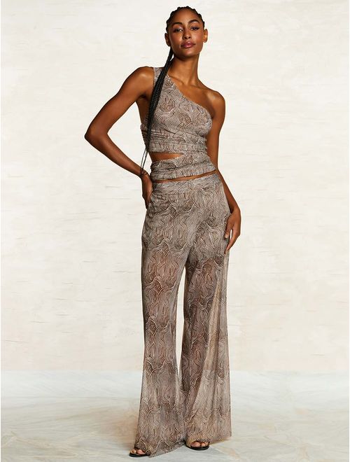 Blusa Ombro Único Estampada Arizona