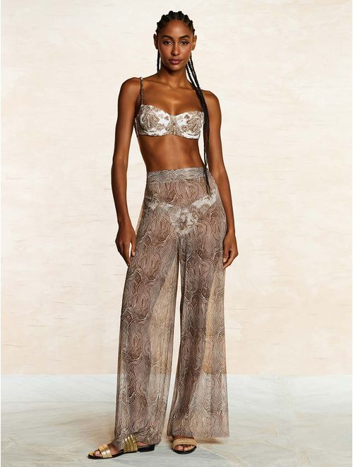 Calça Pantalona Estampada Arizona