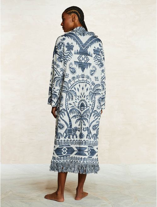 Casaco em Tricot Estampado Palm