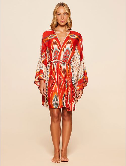 Kimono em Viscose com Seda Solanas