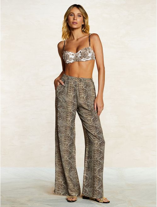 Calça Reta Estampada Arizona