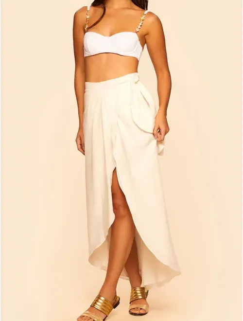 Saia Midi Com Amarração Lampu