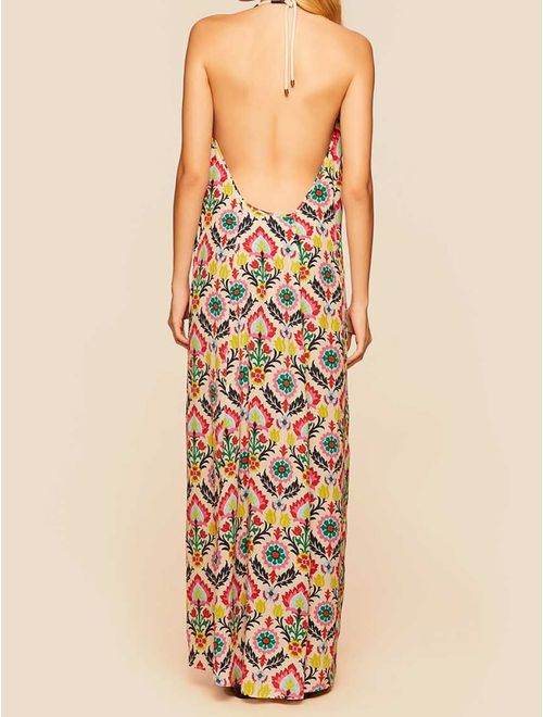 Vestido em Viscose com Seda Acapulco