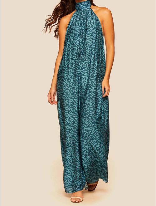 Vestido Longo em Viscose com Seda Laguna